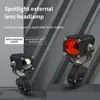 오토바이 LED 헤드 라이트 프로젝터 렌즈 듀얼 컬러 스트로브 ATV 스쿠터 구동 지점 전구 오토바이 스포트라이트 램프 범용 12V 24V