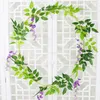 180 cm Fałszywe bluszczowe kwiaty Wisteria sztuczna roślina winorośl girlanda do pokoju dekoracji ogrodu Wedding Arch Baby Shower Floral Decor9881684