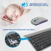 Ultra-Thin Low-Noise 2.4G Wireless Keyboard and Mouse Combo Wireless Mouse for Mac Pc Windows XP/7/10 Android Tv Box