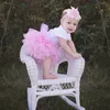 Conjuntos de ropa Ropa para niña bebé 1er cumpleaños Torta Smash Trajes Mameluco infantil Falda tutú Gorro de flores Trajes nacidos Ropa