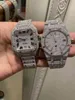راقب للرجال ميكانيكية ES Bussdown Iced Out VVS Custom Moissanite Diamond Swiss Swiss Wristwatches