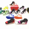 14 Styles 3pcs / sets Designer Silicone 3D Sneaker Ball Shirt Porte-clés Avec Boîte Rouge Hommes Femmes Chaussures De Haute Qualité Porte-clés Mode Basket-ball Porte-clés Et Boîtes