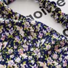 Hair Accessories Vintage Floral Print Scrunchies Scarf Women Headband Triangle Bandanas Hairband Without Clips Elastic Bands Small