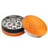 Hamburger Grinder 3 Layers 55mm Diameter Grinders Plastic Zinc Alloy Tobacco Herbal Grinder Hand Control Herb Grinders Crusher