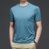 Camisetas masculinas de verão de luxo de seda camisetas masculinas brancas roupas de claret de tamanho grande tamanho clássico clássico bordô de fantasia de tamanho grande