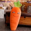 Pc Cm Cute Giant Cartoon Carota Cuddle Kawaii Espressione Piante Peluche Cuscino Coccole Regalo di compleanno per bambini J220704