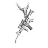 Kolye Kolyeler Kişilik Paslanmaz Çelik M4 Silah kolye Erkekler için Yaratıcı Hip Hop Punk zinciri kolye mücevher moda mücevherat