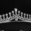 Silver Zicron Diamond Crown Tiaras Birdal Headpieces Headbonad Luxury Women Headwear Wedding Crowns Hårtillbehör Smycken CL0257