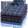 100% Cotton 7xl 6xl Men Shirt Long Sleeve Button Down High Quality Plaid Fashion Casual Dress Business Male Shirts 220401