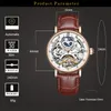 Kinyued Skeleton Watches Mechanical Automatic Men Sport Cray Casual Moon Wrist Watch Relojes Hombre 220407268Q