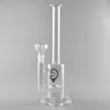 13.4-Inch Large Straight Tube Glass Hookah Bong with Perc, 18.8mm Female Joint