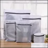 Laundry Wash Bags Mesh Drying Bag Clothes Lingerie Protection For Washing Hine Black And White Drop Delivery 2021 Clothing Racks Housekee