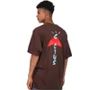 Camiseta Homens Mulheres Unisex Cool Streetwear T-shirt Casual Tops Soltos Hip Hop Manga Curta Brown Tees