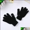 Unisex vinter stickade handskar mode adt solid färg varm utomhus kvinna skidmittens xmas gåvor tta1800 drop leverans 2021 barn tillgång
