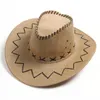 Basker Western Cowboy Hat Curved Brim Outdoor Toddler Sun Children Birthday Presents Vacation Party Cosplay Hatberets Oliv22