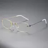 Mode zonnebrillen frames vierkante heren bril helder frame randloze bril optisch