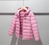 Вниз куртки для девочек зимнее пальто цвета конфеты теплые детские пальто с капюшоном для мальчиков 110-170 лет верхняя одежда детская одежда