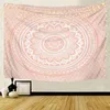 Tapestry roze mandala olifant tapijt hippie kleurrijke 3d mozaïekstijl boho wa wa