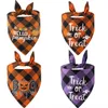 Dog Apparel Halloween Bandanas laváveis ​​Orange Orange Pet Kerchief Sconhef Triangle Triangle Bibs