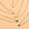 Chaînes Ingemark Simple petit coeur de pêche pendentif collier ras du cou pour les femmes exquise clavicule chaîne colliers Bijoux Collares JewelryChains