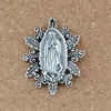 30Pcs Retro Our Lady OF The Holy Scapular Medal Religion Charm Pendant For Jewelry Making Necklace DIY Accessories 50X37mm A-482