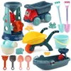 Beach Toys Sandbox silicone bucket and Sand toys Sandpit Outdoor Summer Game Play Cart Scoop Child shovel For Kids 220527