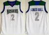 Chino Hills Huskies High School Basketball 2 Lonzo Ball Jerseys 1 Lamelo Team Color White Away Stitching And Sewing Sports Pure Cotton Breathable Men Sale