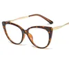 Gros-Cat Eye Spectacle Frame Trendy Designer Lunettes Myopie Nerd Optical s Femme Lunettes La jambe de printemps W220423