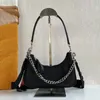 Catwalk Three-in-one Leather Nylon Underarm Retro Hardware Chain Decoration Ladies' New Fashion All-match Diagonal Shoulder Bag