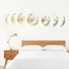 Creative Moon Phase 3D Wall Sticker Home Living Room Wall Decoration Mural Art Decals Bakgrundsdekor klistermärken C0614G12