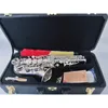 Silber Original 901 Eins-zu-Eins-Struktur B-Key Professional gekrümmt Sopran Saxophon All-Silver Jazz Instrument Saxo Soprano
