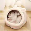 Warm Cat Bed Pet Basket Cozy Kitten Lounger Cushion Cat's House Tent Very Soft Small Dog Mat Bag For Washable Cave Supplies 220323