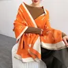 Fashion Woman Cashmere Scarf 4 Seasons Classic sjaals Designer Luxe bedrukte alfabet topkwaliteit sjaals Autumn Winter Tassel sjaalstijl 7 Color kerstcadeau