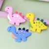 Mordedor de dinosaurio para bebé, juguete de dentición de animales de silicona de seguridad, mordedor masticable para niños, collar con colgante para masticar, regalos de lactancia