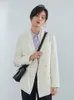 FSLE Office Ladies Casual White Blazer Women Spring Svart överdimensionerad Blazer Jacka Kvinnlig elegant affär Kort grön kappa 220801