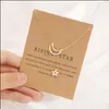 Pendant Necklaces Pendants Jewelry Lotus Butterfly Pearl Letter Necklace Wish Card Women Clavicle Chain Wedding Lover Female Accessory Dro