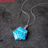 Wrap Pentagram Obsidian Necklace Jewelry Reiki Natural Stone Pendants Opal Pendulum BO972