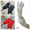 Five Fingers Gloves Women Wedding Bridal Short Satin Full Finger Wrist Length Costume Prom Party Classic Black White Red5599407