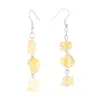 Irregular Natural Crystal Stone Long Dangle Silver Plated Handmade Earrings For Women Girl Party Club Fashion Jewelry