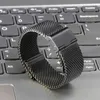 Bracelet 20 mm 22mm placage Ip 08 fils épais noir rose or argent bleu maille en acier inoxydable bande milanaise pour APPLE G220420