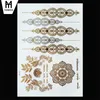 Dorado tatuaje temporal pegatina bohemio Hippie falso tatuaje arte música Festival fiesta boda oro brillo tatuajes para mujeres