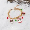Catena a maglie Giorno di Natale Bracciale Elk Ciondolo albero di Babbo Natale Ornamento regalo di moda per le vacanzeLink Lars22