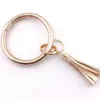 Keychains zwpon pu cuir o Circle Tassel bracelet Kelechain Southern Fashion Femmes Key Chain Ring Holder Whole Enek224909362