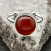 Anéis de casamento anel de pedra natural para mulheres aço inoxidável aberto Opal Casal Novo Jóias de moda 2022 Trendy rita22