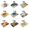 Retro bloemen tafelwerk matten planten printen katoen linnen placemat vierkante warmte isolatie non slip placemats home decoratie bh6965 tyj