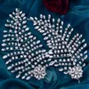 Headpieces Silver Crystal Hair Jewelry For Wedding Comb Tiara Rhinestone Flower Accessories Brides Exquisite Headwearheadpieces