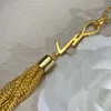 Mens Tassels Pendant Halsband Designer smycken bokstäver älskar halsband guldkedja y halsband för kvinnor bröllop toppkvalitet ny 22060805r