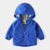 Kinderjassen herfst lente kinderen bovenkleding jassen schattige solide kleur jassen voor jongens babyjongens windjager 2-6t j220718