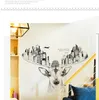 Adesivi murali Personalità Soggiorno Camera da letto Portico Sfondo Decorazione Testa di alce Adesivo Creativo Architettura moderna dipinta a mano