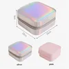 Travel Jewelry Case PU Leather Storage Organizer Double Layer Small Jewelry Boxes Packaging for Necklace Earring